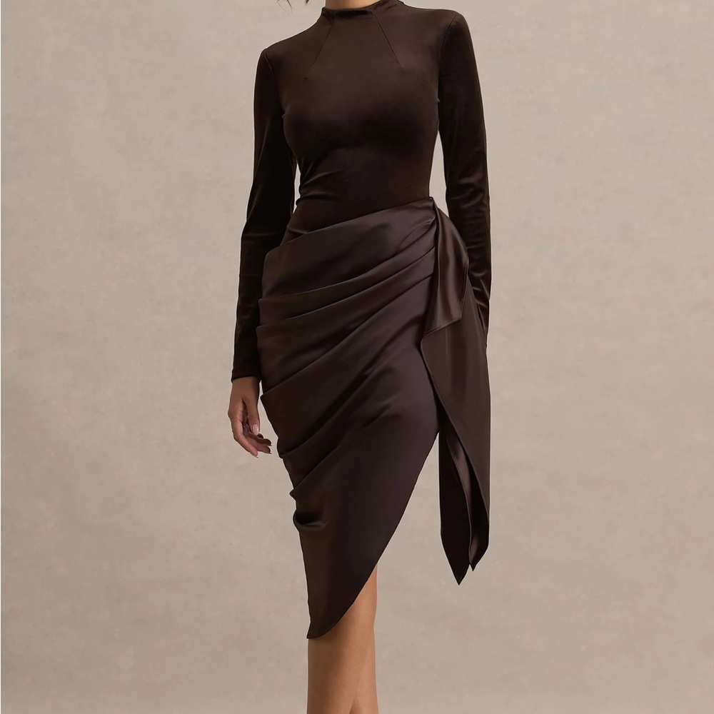 Club L London Brown Midi Dress